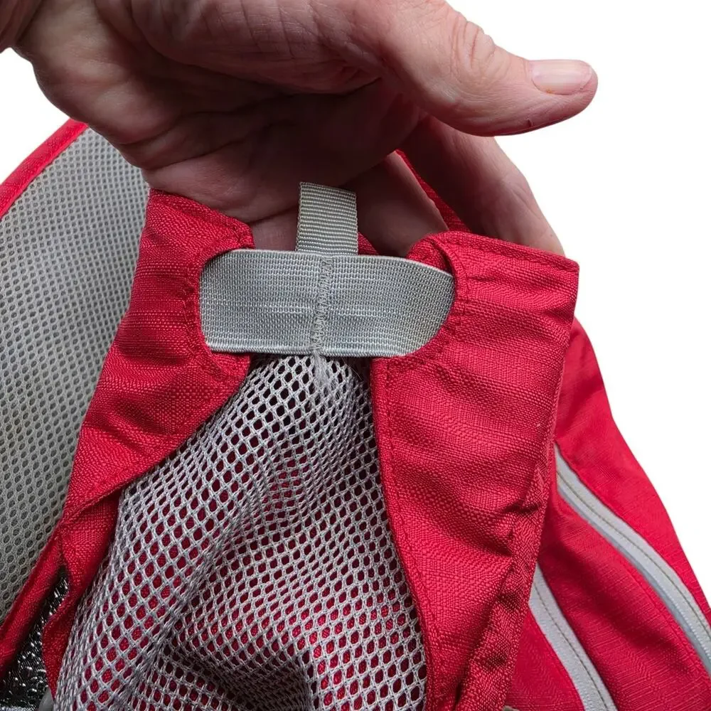 Eddie Bauer Red Gray Small Hiking Daypack Backpack Outdoor Travel Sling Crossbod
